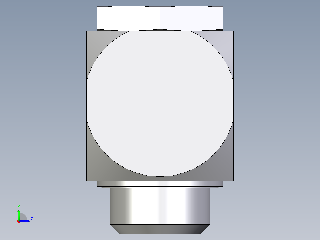 卡套式工业通用硬管接头EO_High_pressure_banjo_elbow_WH38ZSRKDSCF左视图