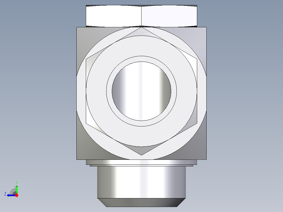 卡套式工业通用硬管接头EO_High_pressure_banjo_elbow_WH38ZSRKDSCF右视图