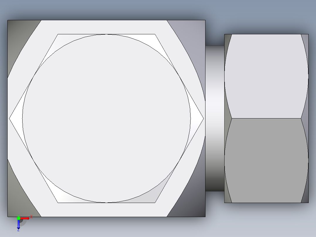 卡套式工业通用硬管接头EO_High_pressure_banjo_elbow_WH38ZSRKDSCF俯视图
