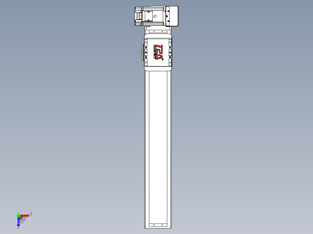 同步带全封闭直线模组TPA-HCB-85D-90-L450-LU-C-P20-N3俯视图