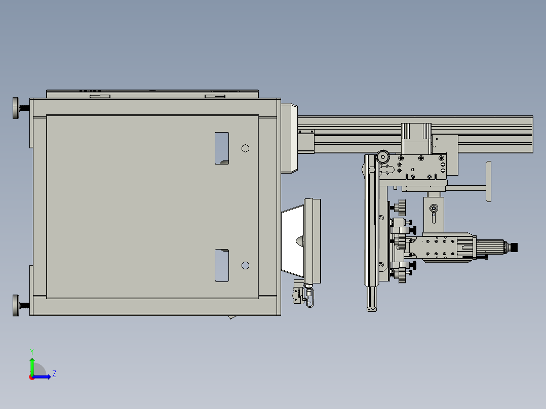 丝印机 圆盘左视图