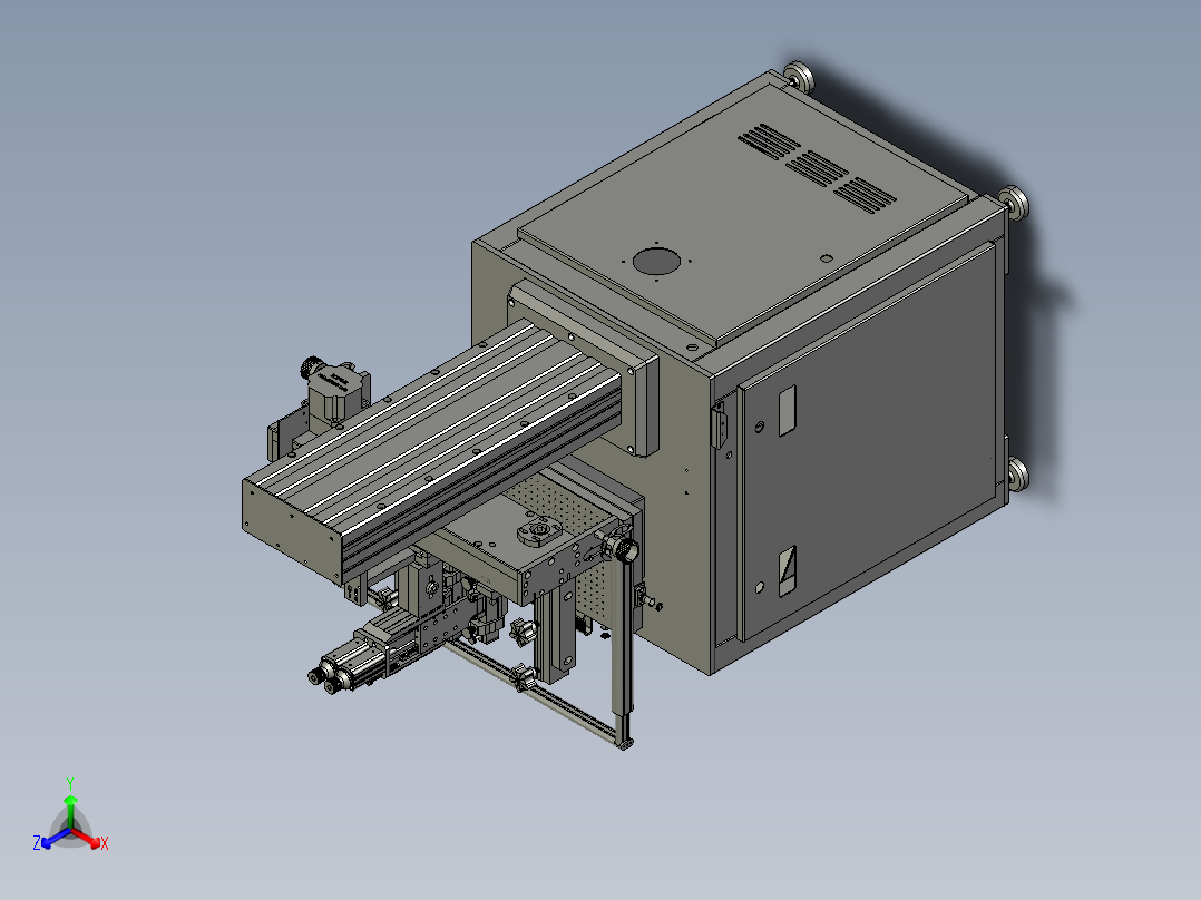丝印机 圆盘正等轴测图
