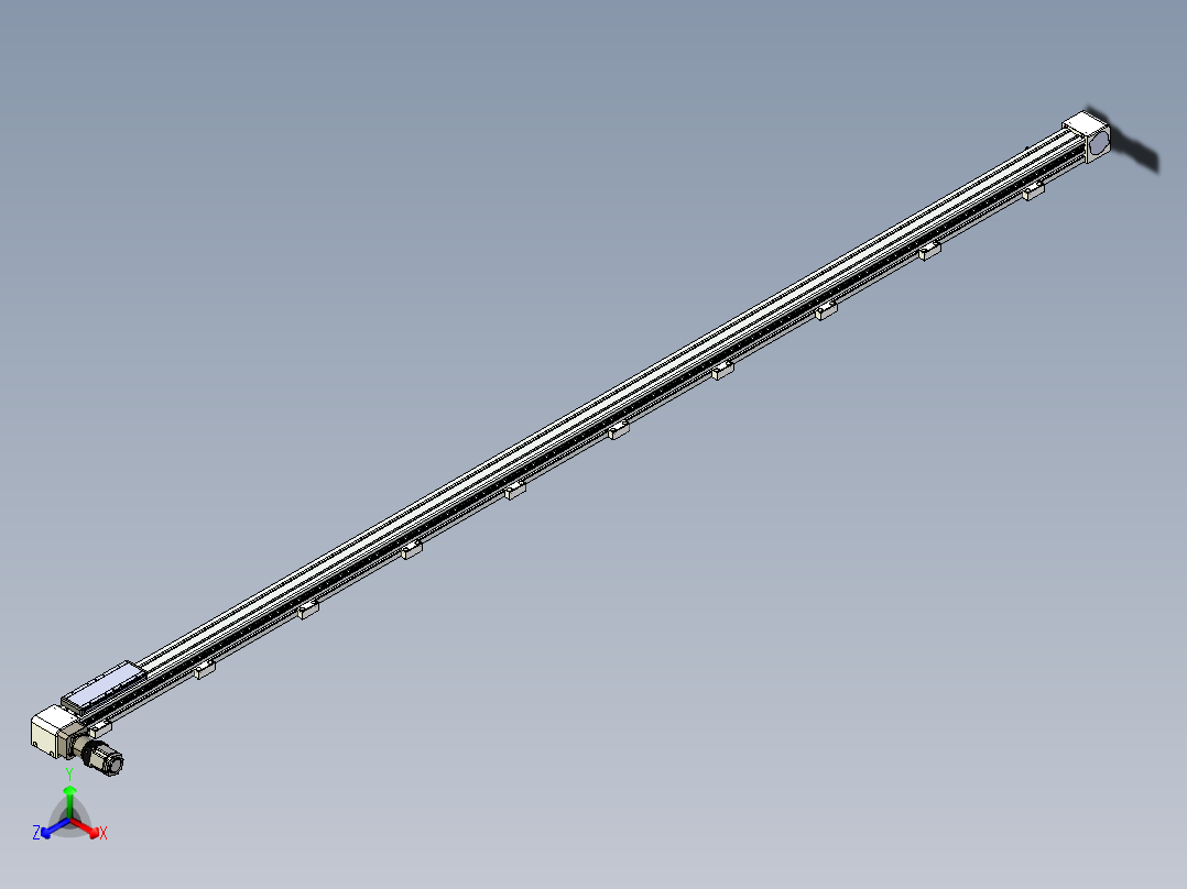 同步带滑台-欧规B8-L176-S3600-L-ZP40-D3-N5正等轴测图