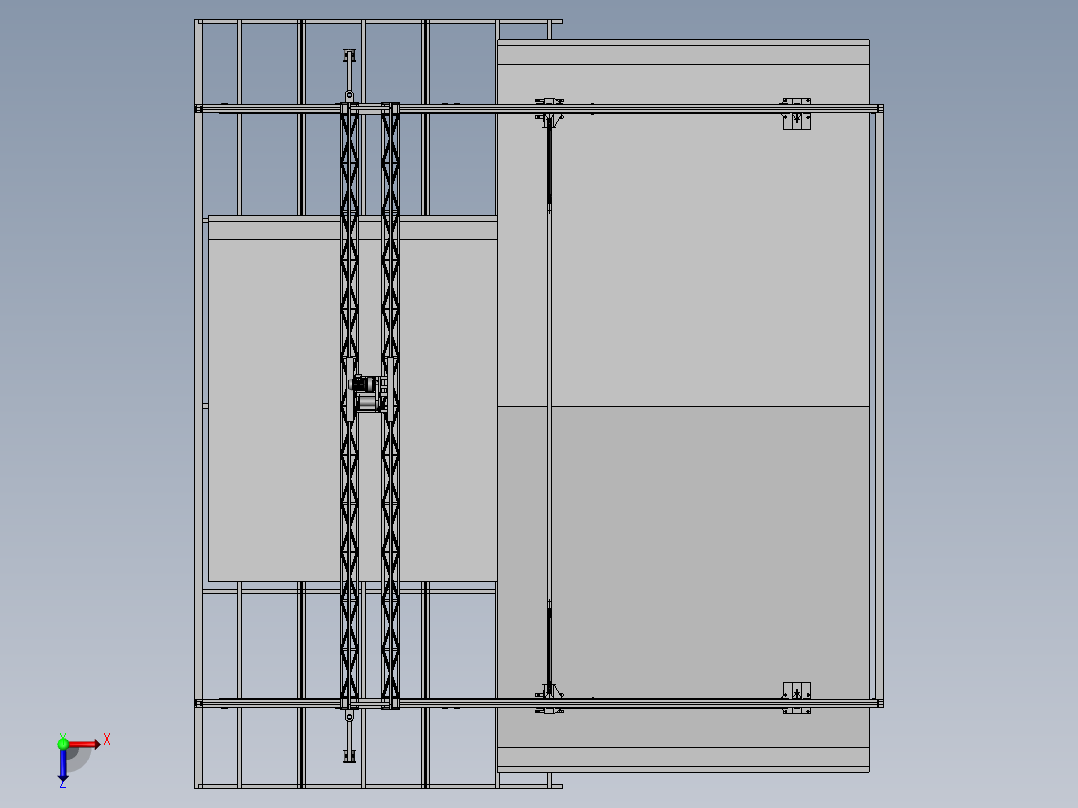 架桥机三维模型图纸俯视图
