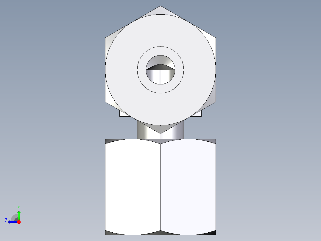 卡套式工业通用硬管接头EO_Standpipe_elbow_EVW08S71右视图