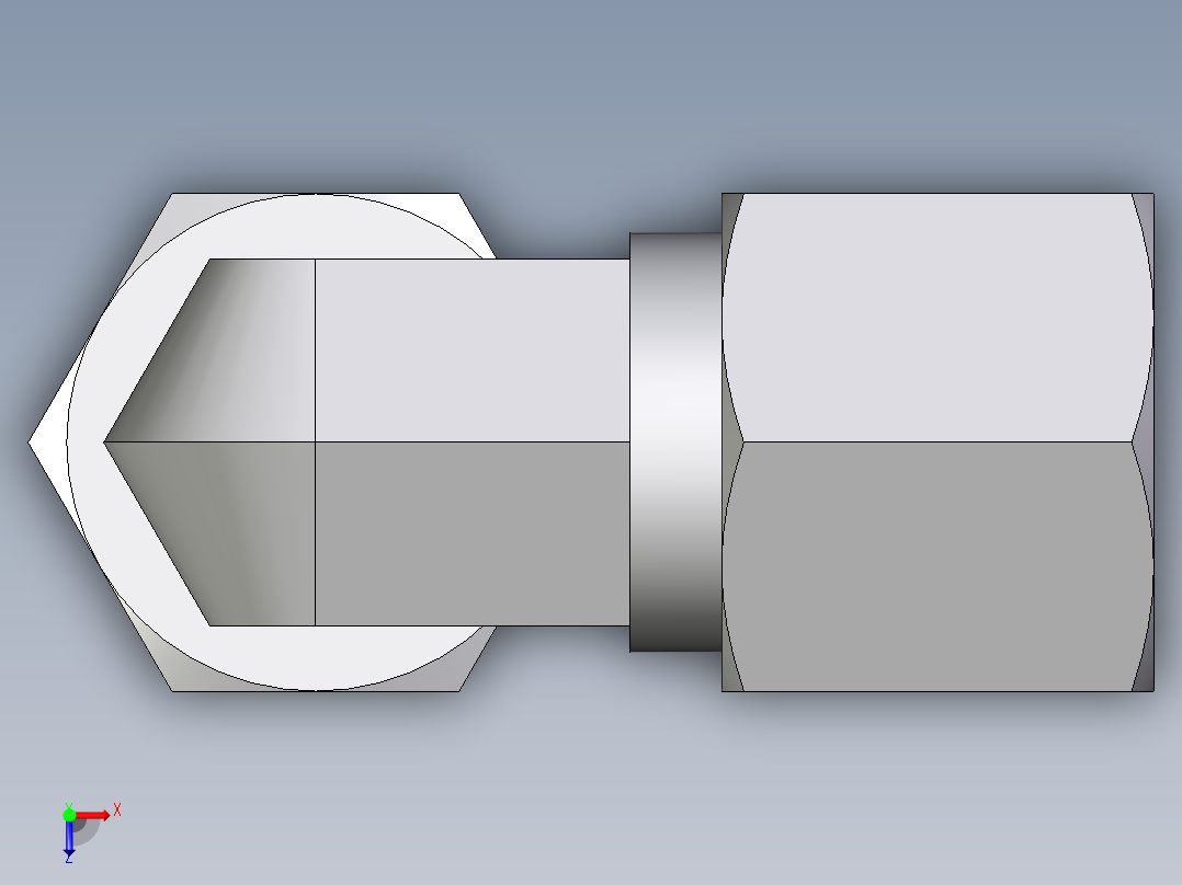 卡套式工业通用硬管接头EO_Standpipe_elbow_EVW08S71俯视图
