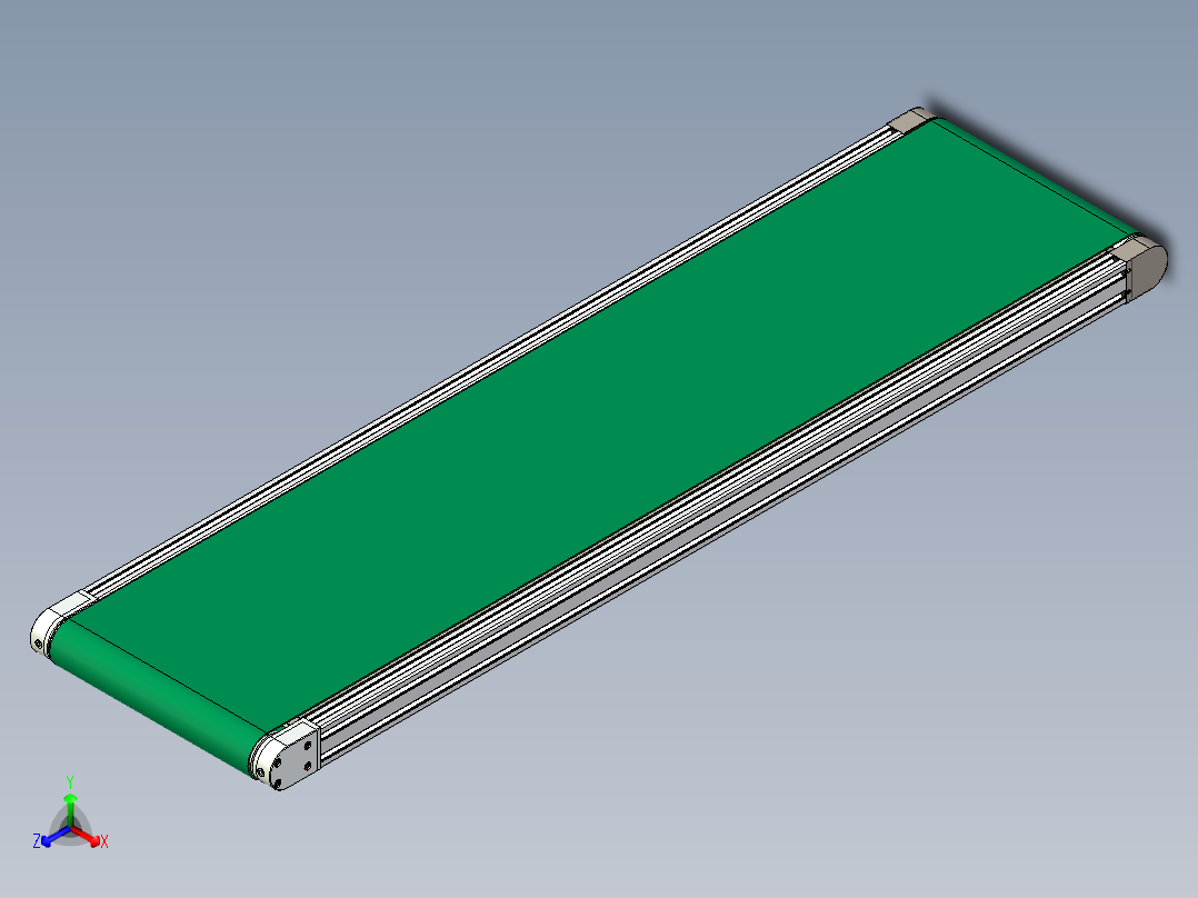 LE-XC3060-电动滚筒驱动皮带线正等轴测图