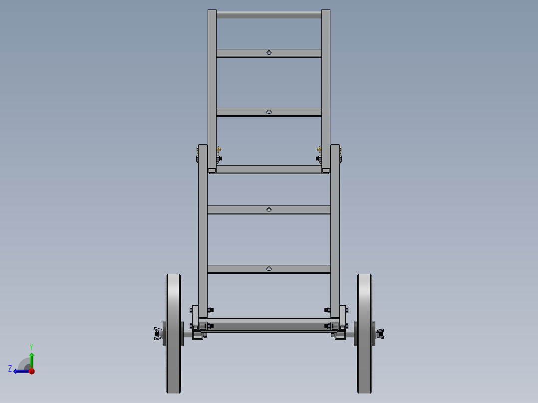 solidworks 人工装卸车设计右视图