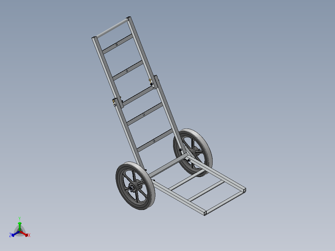 solidworks 人工装卸车设计正等轴测图