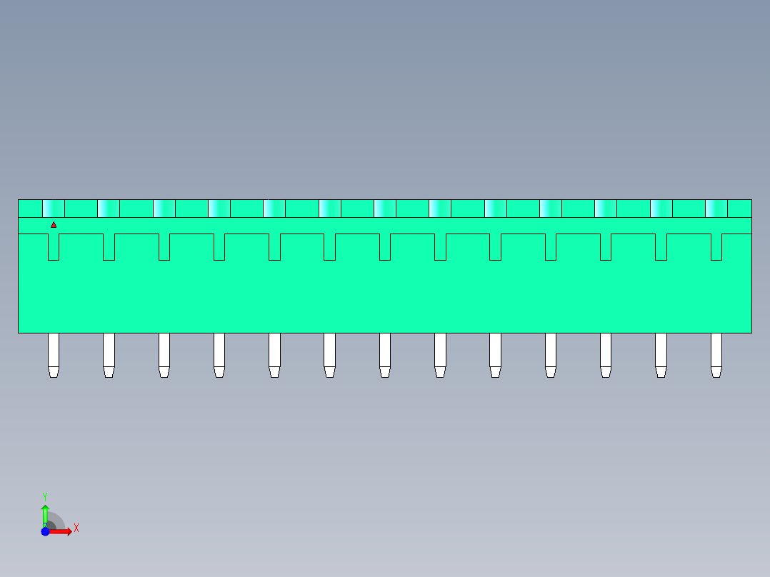 DEGSON 2EDG 系列 5.0mm 可插拔接线端子组-2EDGVC-5.0-13P-14-00AH前视图