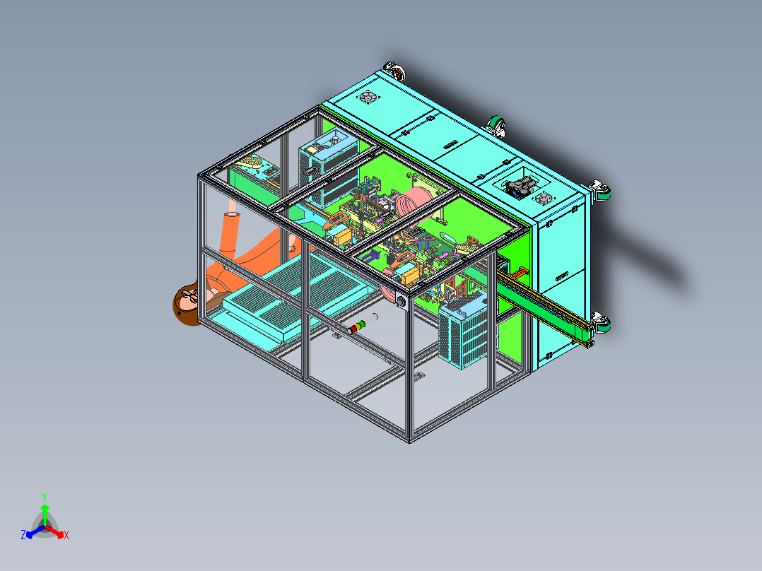 锂电池自动焊接机正等轴测图