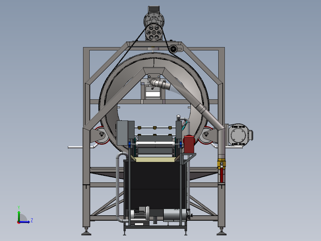 管件酸洗处理机左视图