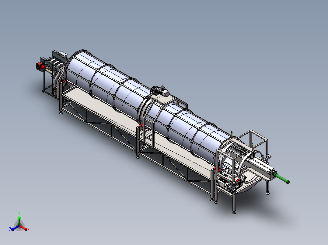 管件酸洗处理机正等轴测图