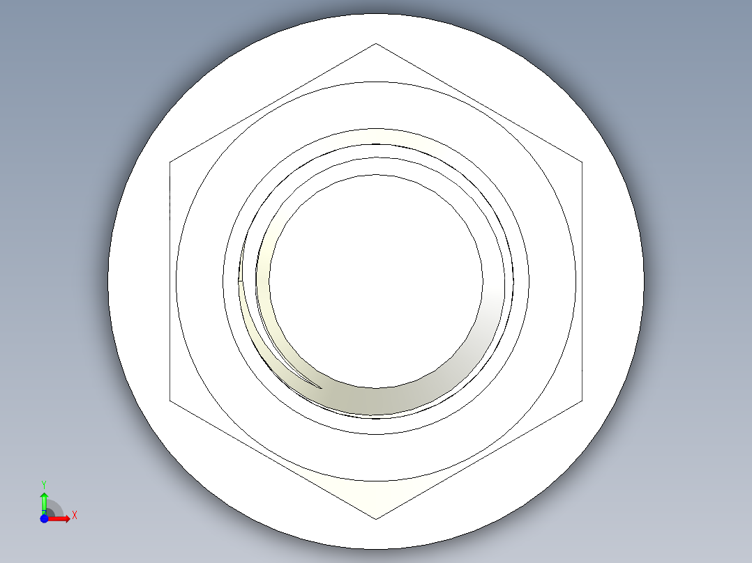 螺栓和六角螺母-2 - 4.5 UNC前视图