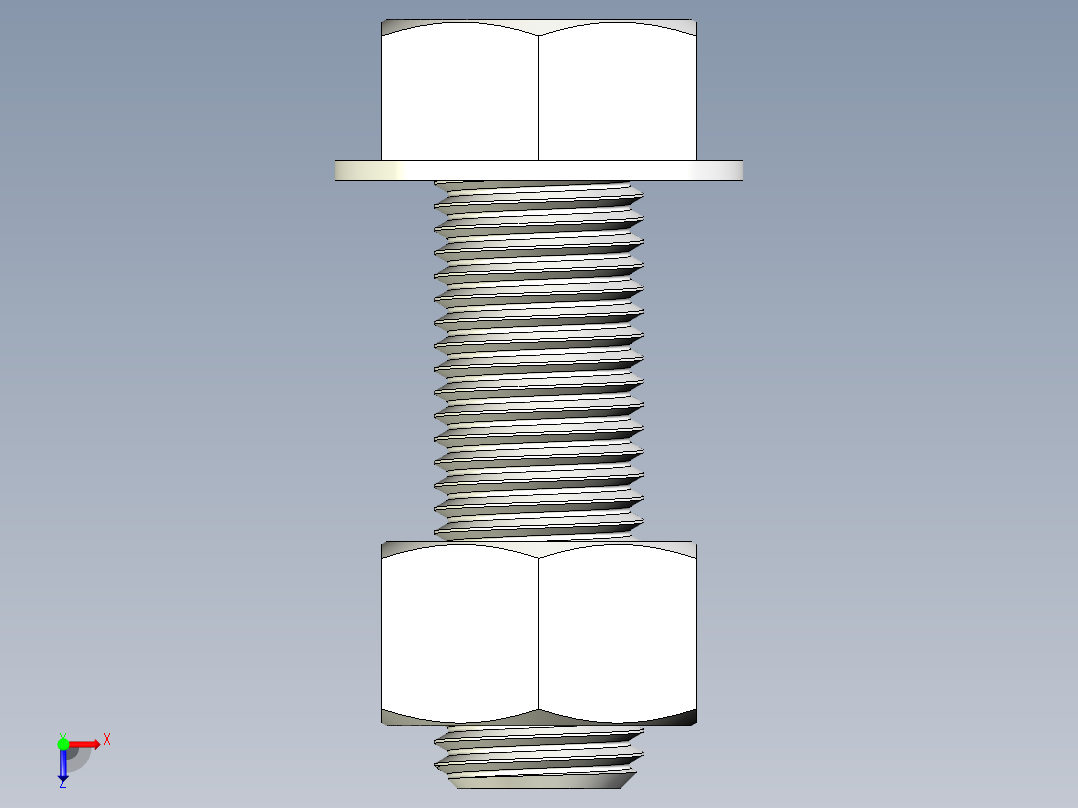 螺栓和六角螺母-2 - 4.5 UNC俯视图