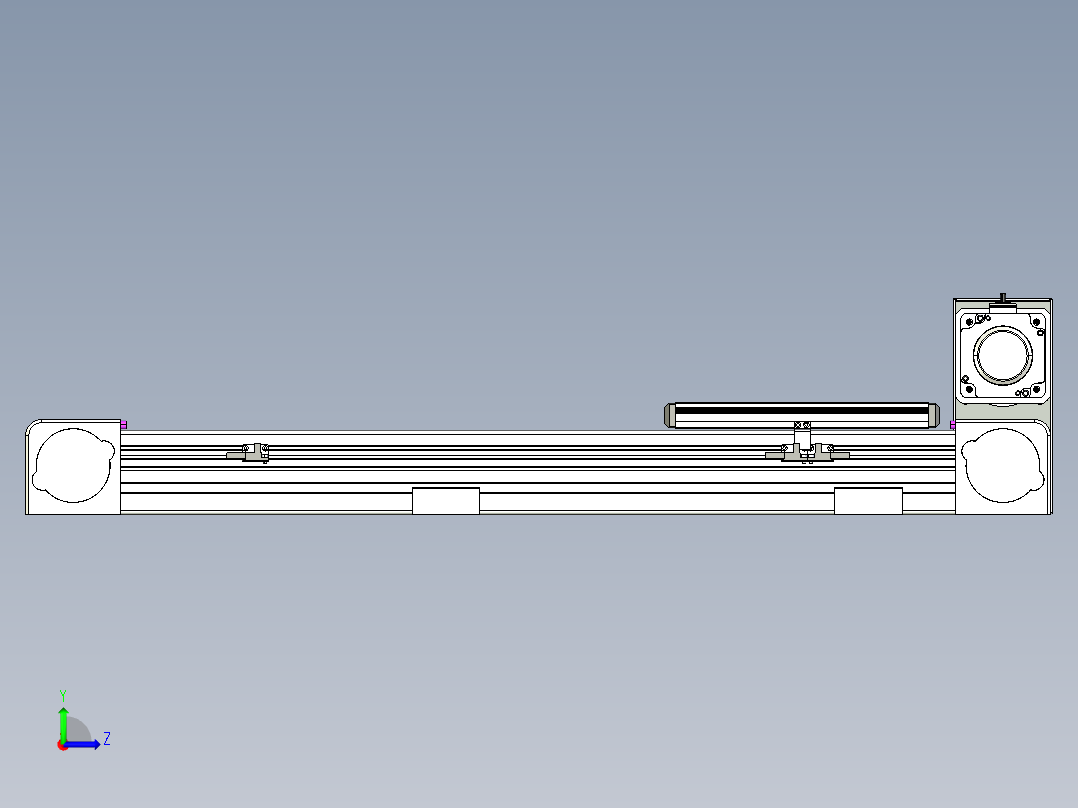 同步带滑台-欧规B8-L88-S500-L-ZP75-D3-N10左视图