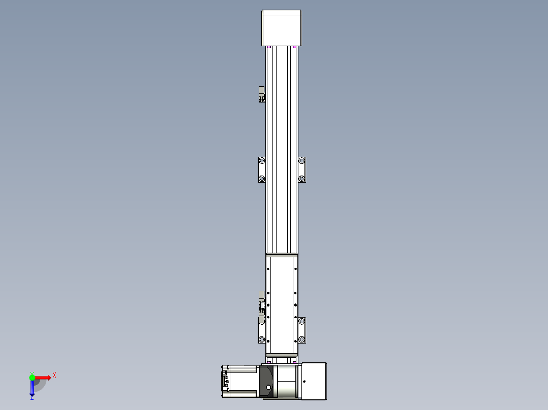 同步带滑台-欧规B8-L88-S500-L-ZP75-D3-N10俯视图