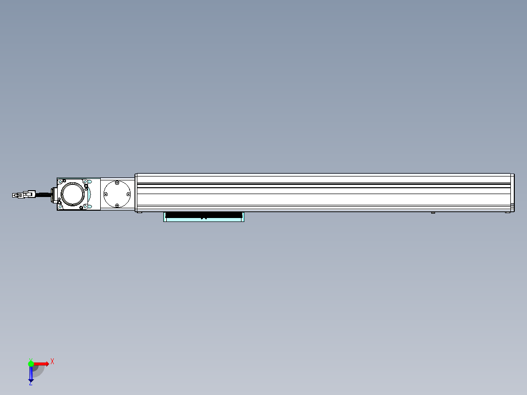 威洛博VBC同步带传动一无尘环境VBC14-L45-S450-BL-ZP40-C3俯视图
