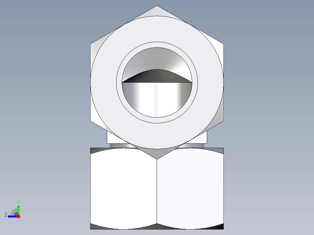 卡套式工业通用硬管接头EO_Swivel_nut_elbow_EW22ZLCF右视图