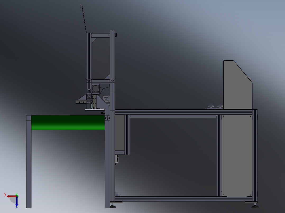 护脐带自动加药打卷机右视图