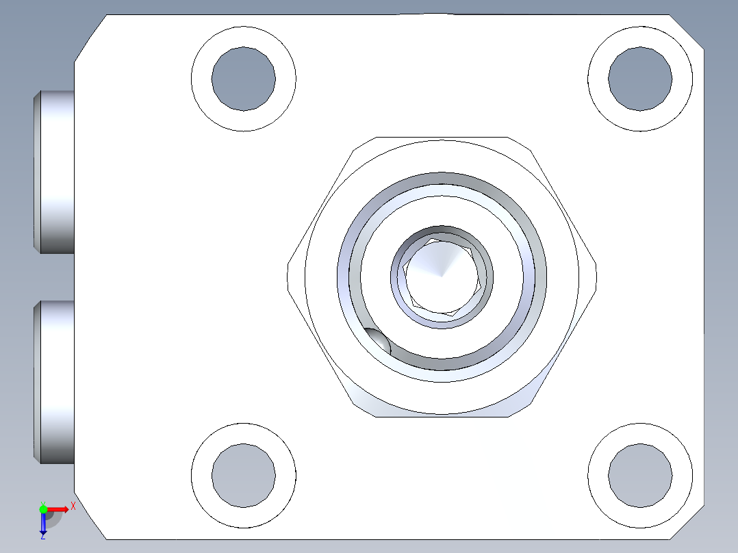 KOSMEKLHA0400-CR-Y45多系列多零件图纸模型俯视图