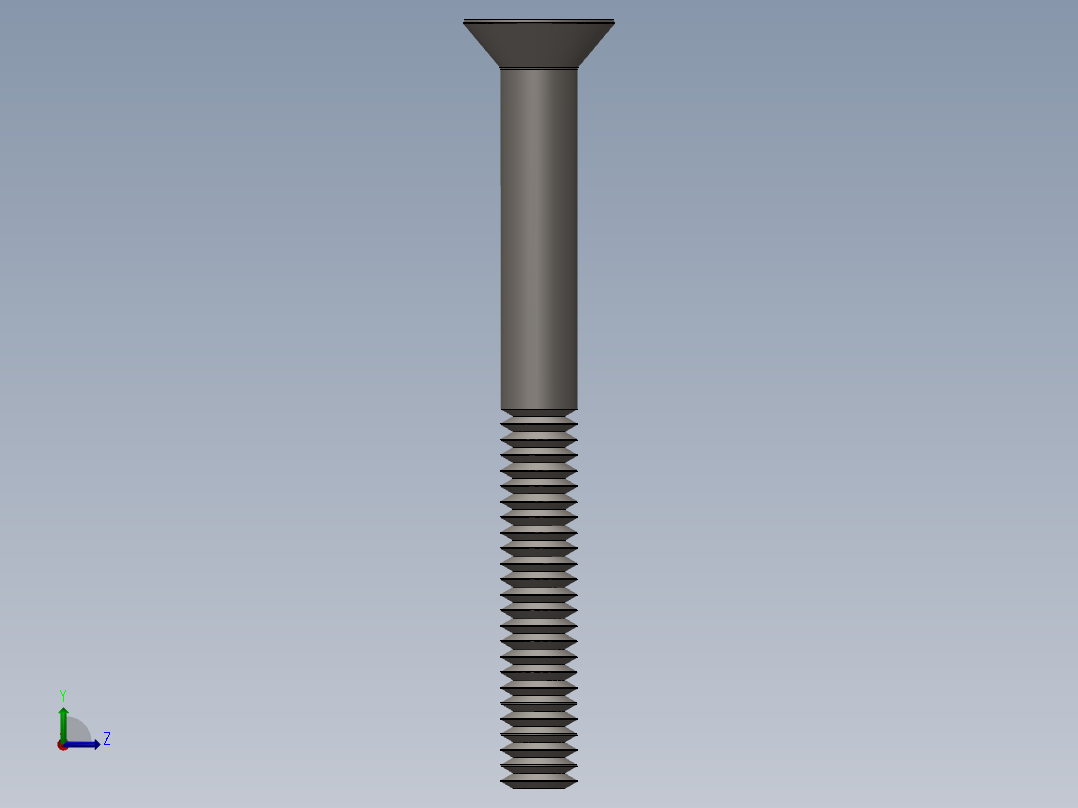 紧固件-0.2500 Allen Flathead左视图
