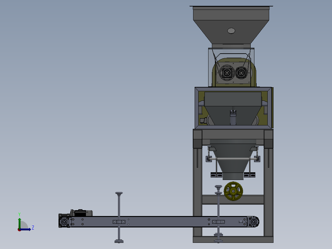 绞龙给料有斗包装秤==530516==200左视图