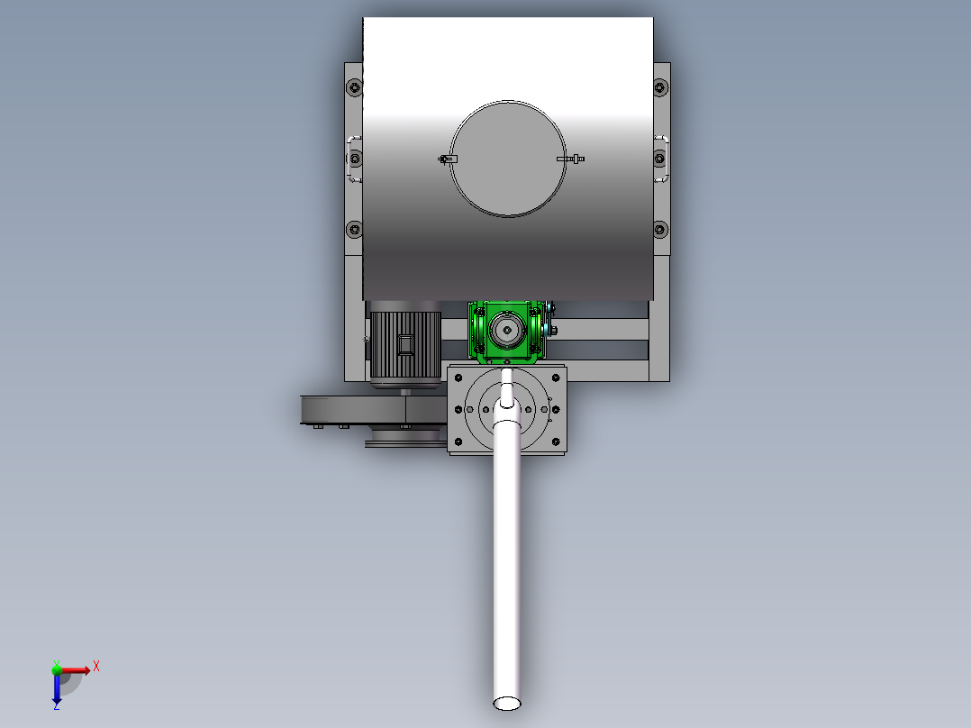 车载式喷播机三维图俯视图