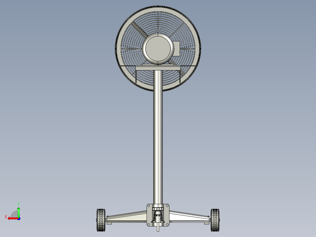 落地式风扇后视图