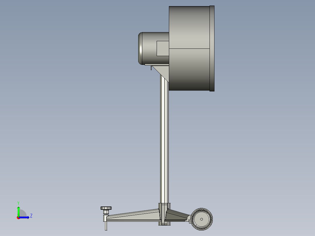 落地式风扇左视图