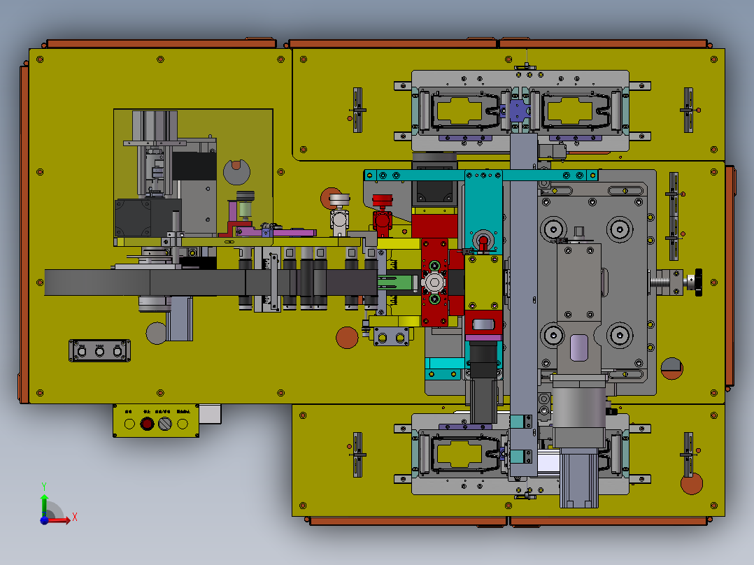 锂电池极片模切设备前视图