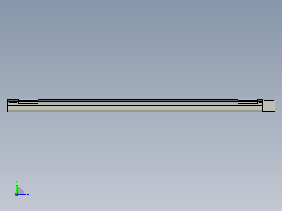 直线模组LHB17-L40-S1650-L(B)设计图纸左视图