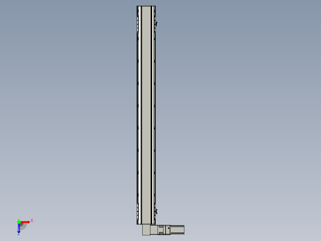 直线模组LHB17-L40-S1650-L(B)设计图纸俯视图