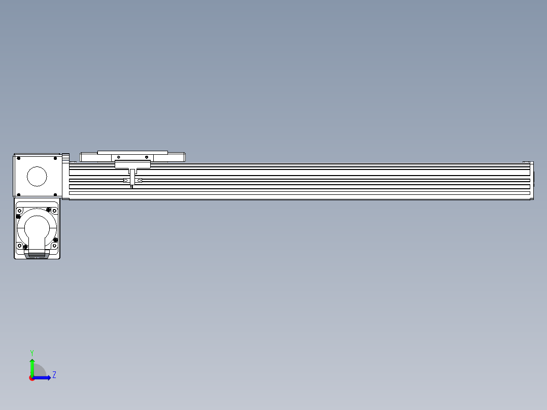 同步带全封闭直线模组TPA-HCB-110D-90-L450-LP-C-P40-N3左视图