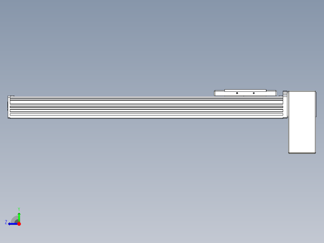 同步带全封闭直线模组TPA-HCB-110D-90-L450-LP-C-P40-N3右视图