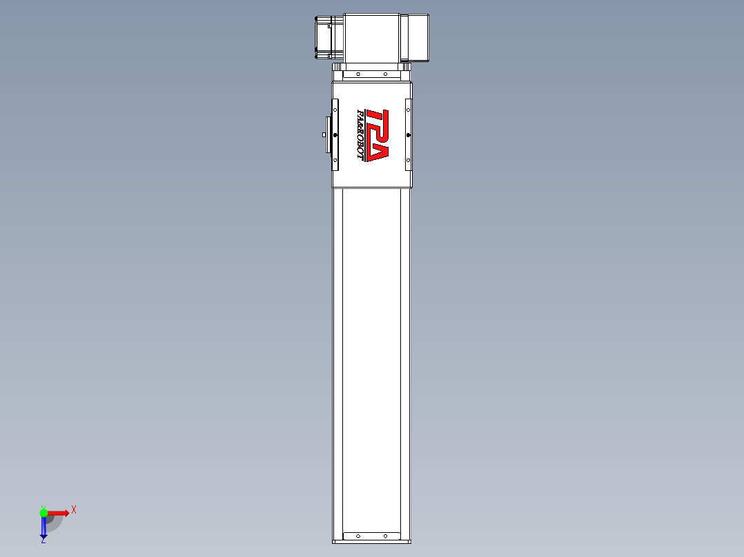 同步带全封闭直线模组TPA-HCB-110D-90-L450-LP-C-P40-N3俯视图