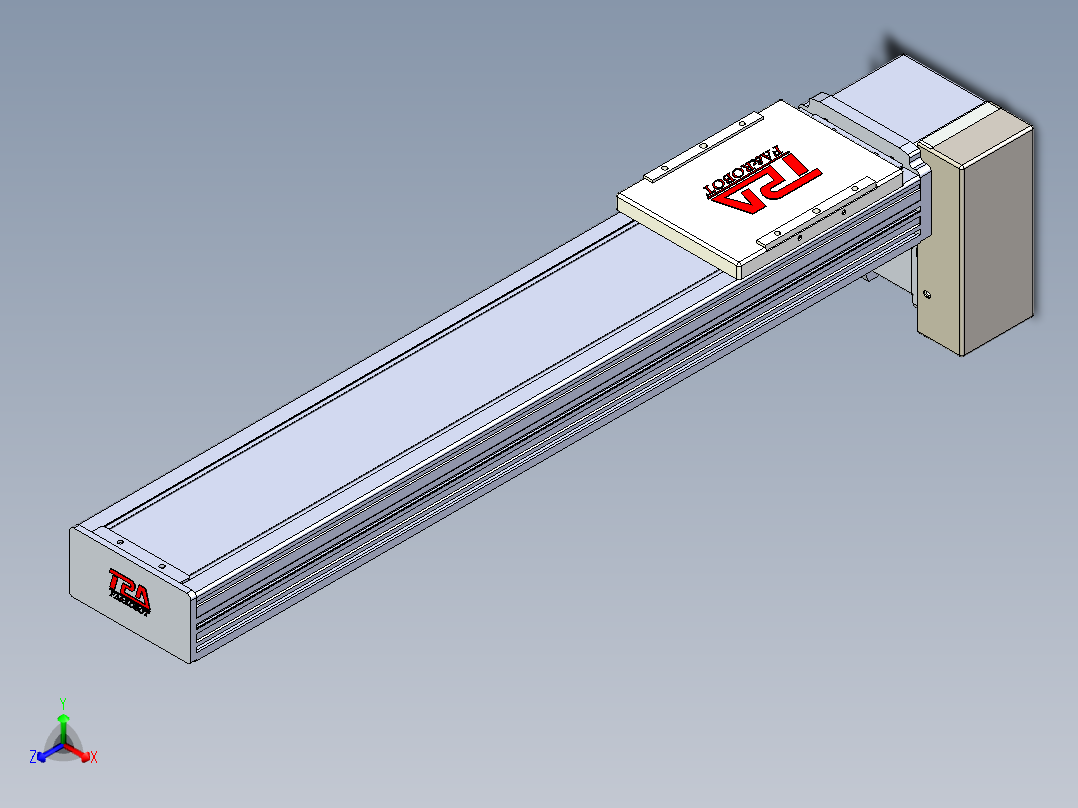 同步带全封闭直线模组TPA-HCB-110D-90-L450-LP-C-P40-N3正等轴测图