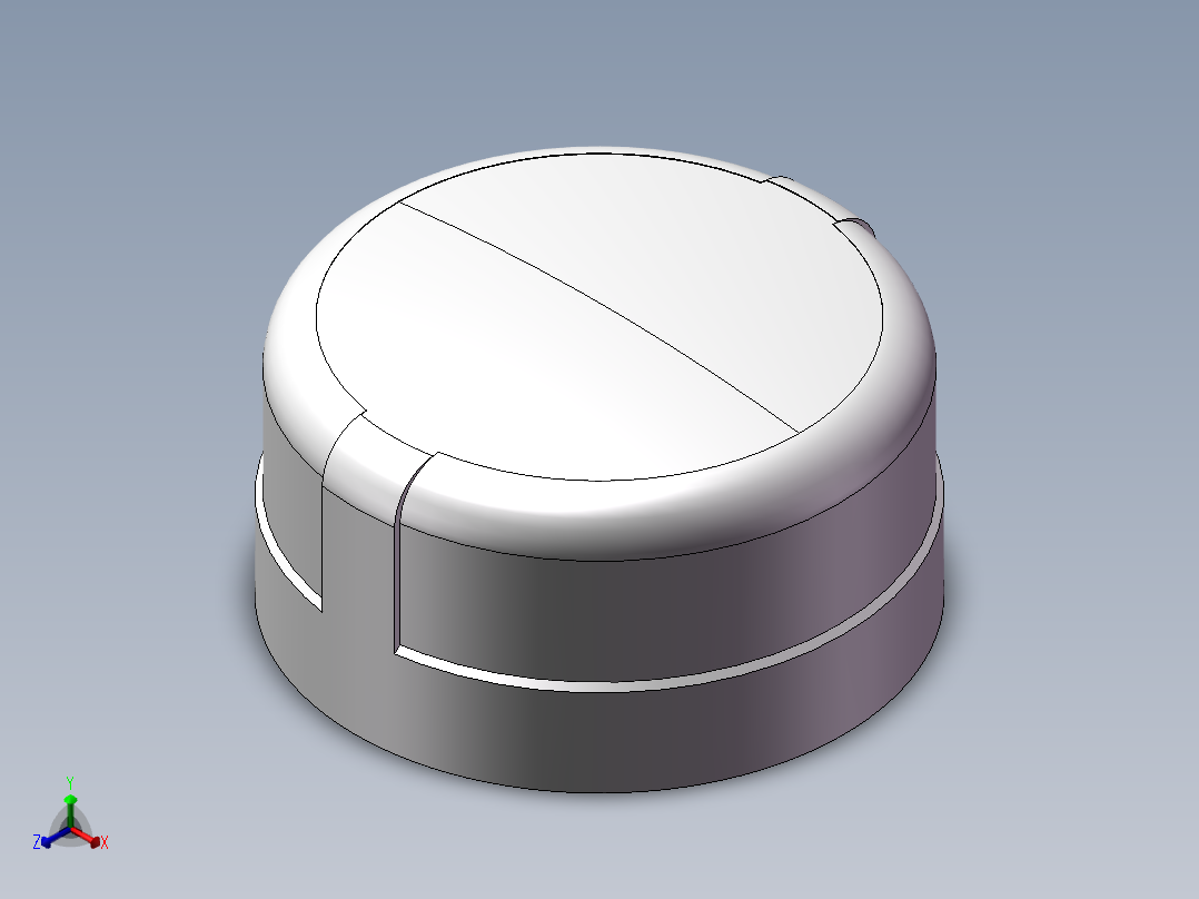 圆管帽 DN50正等轴测图