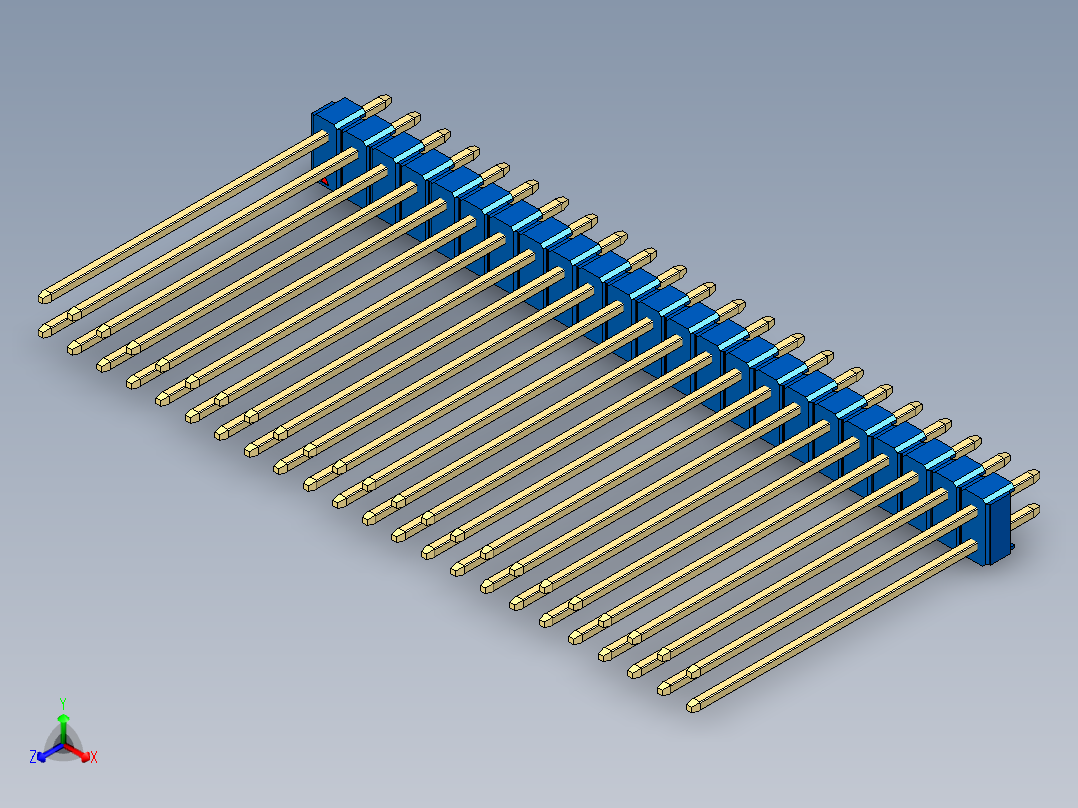 彩色公头100mil（2.54mm）系列-DS1021_blue_2x23p_100mil_Type43_rev1.0