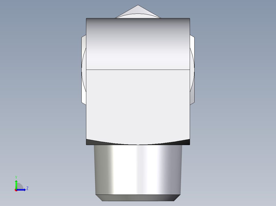 卡套式工业通用硬管接头EO_Male_stud_elbow_WE12SMCF左视图