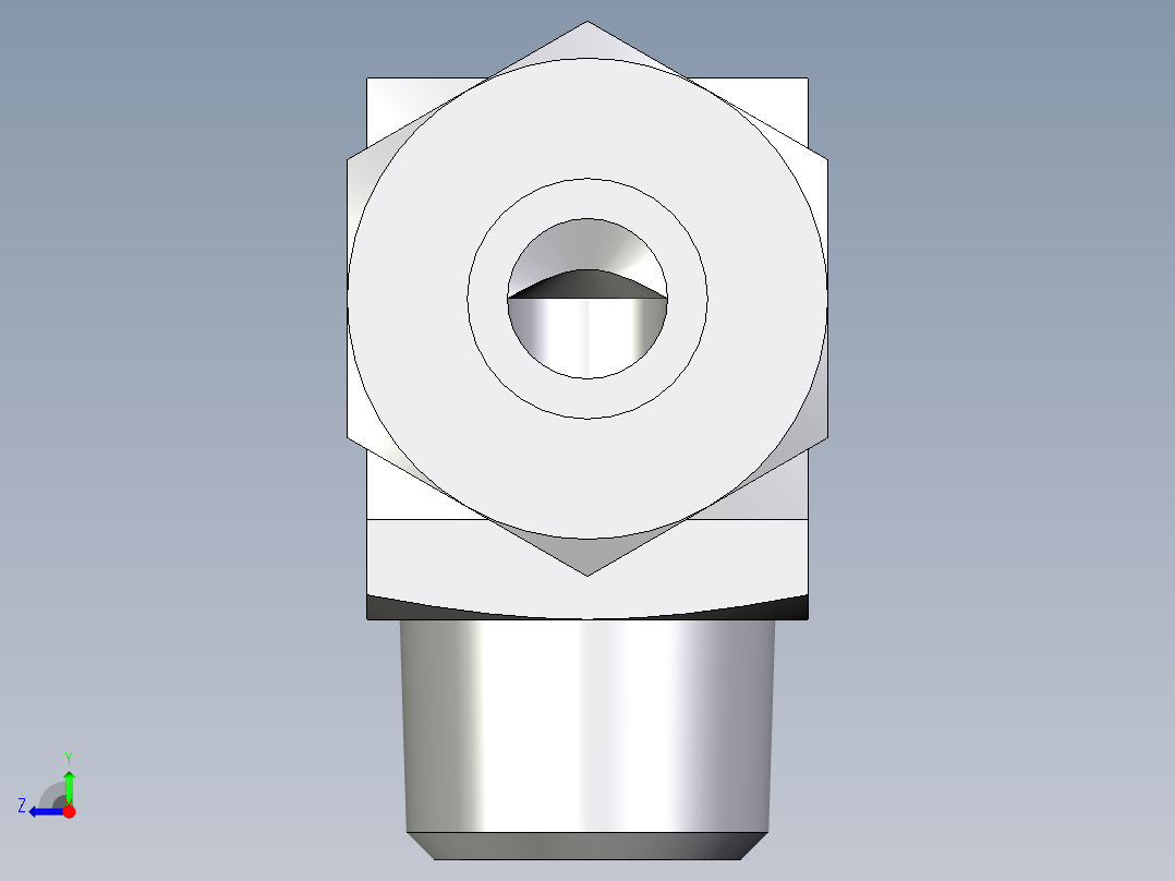 卡套式工业通用硬管接头EO_Male_stud_elbow_WE12SMCF右视图