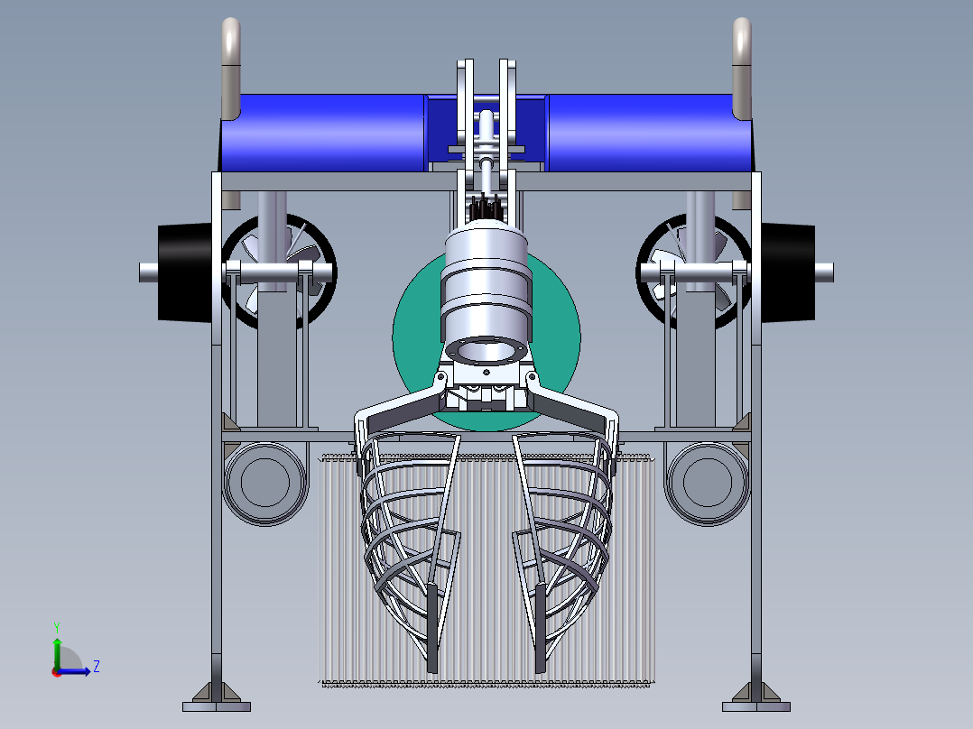 海产品抓取水下机器人设计含三维SW模型=1434851==400左视图