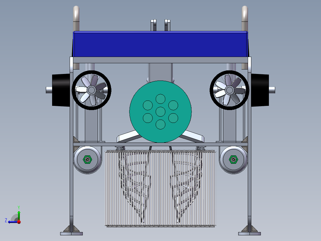 海产品抓取水下机器人设计含三维SW模型=1434851==400右视图