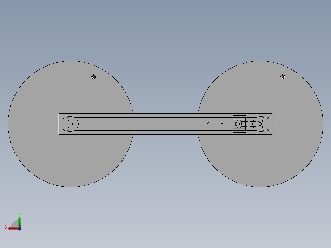 双圆盘结构后视图
