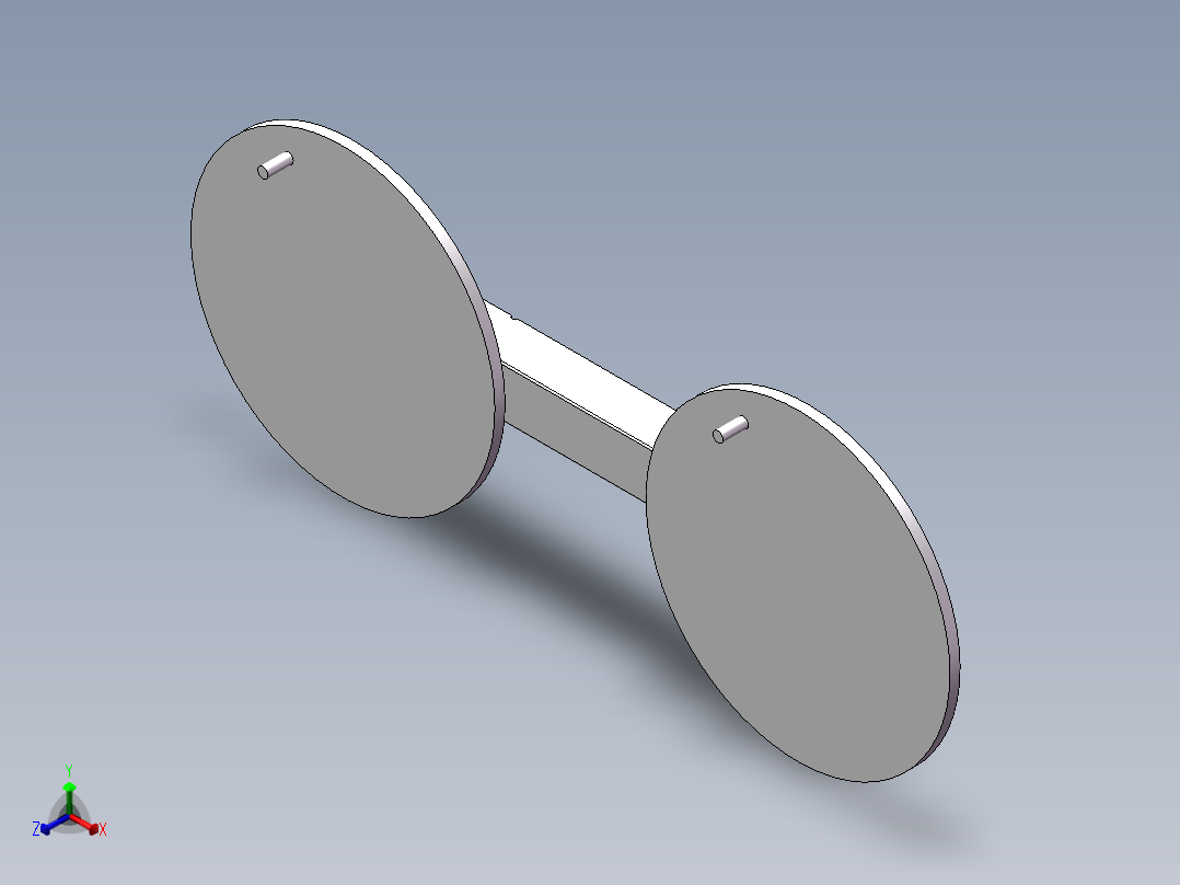 双圆盘结构正等轴测图