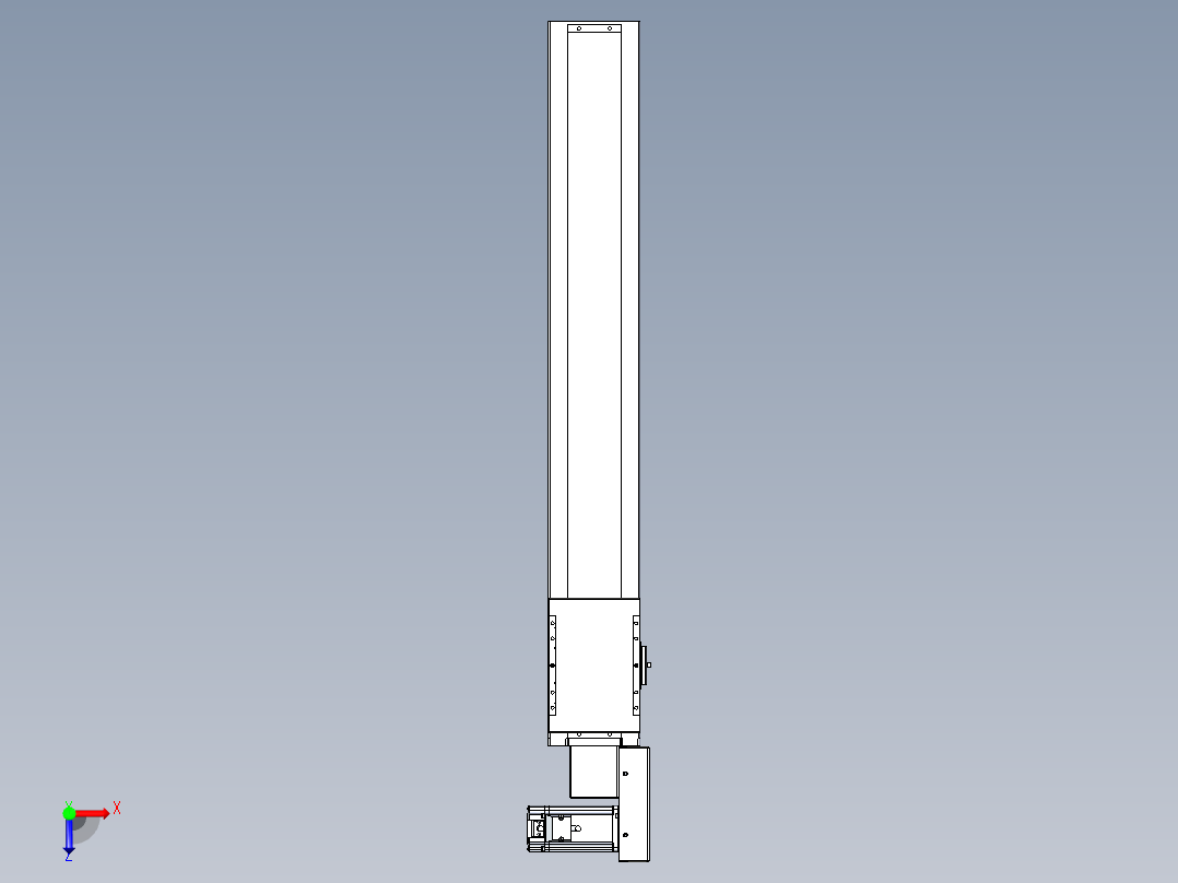 同步带全封闭直线模组TPA-HCB-120D-90-L700-MR-C-P40-N3俯视图
