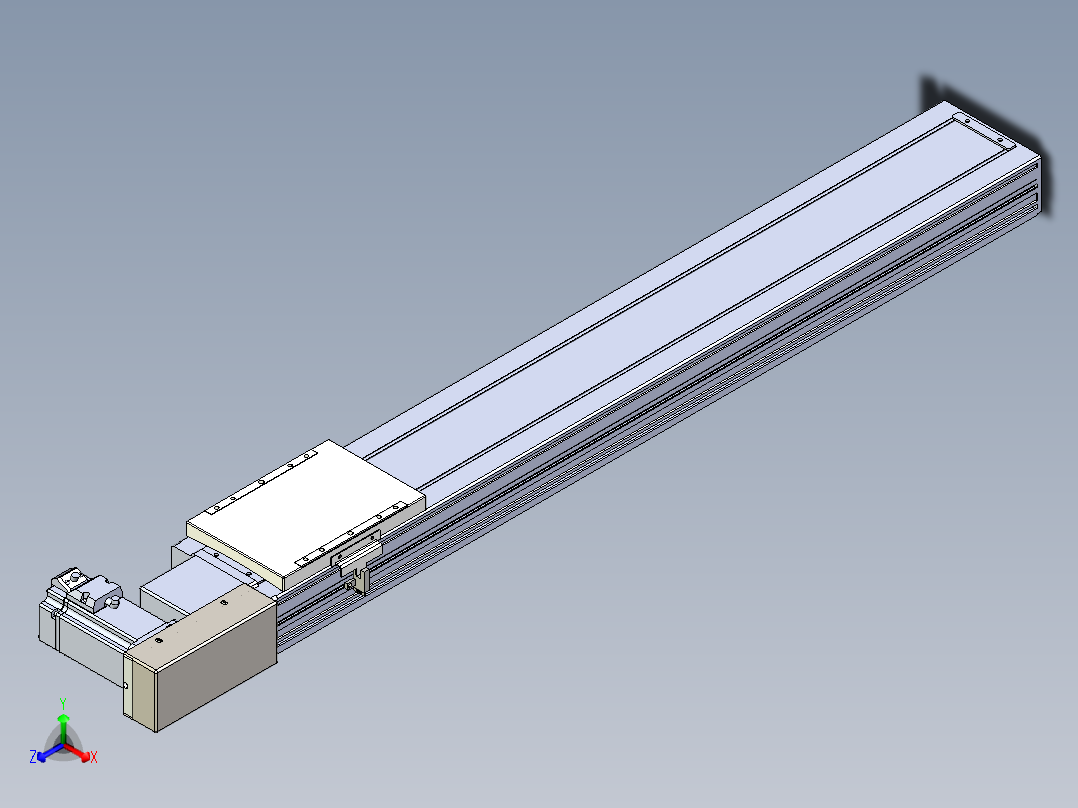 同步带全封闭直线模组TPA-HCB-120D-90-L700-MR-C-P40-N3正等轴测图