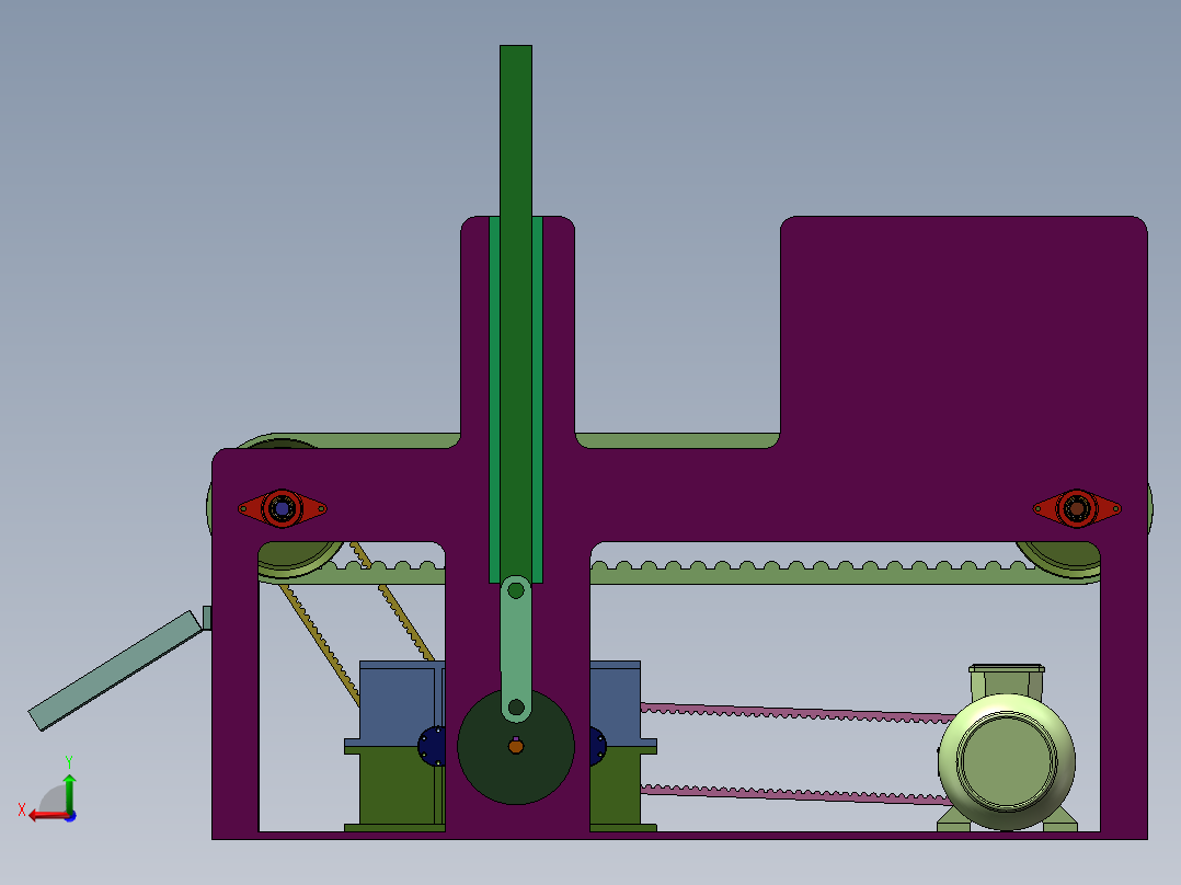 大枣红枣冬枣鲜枣去核机设计 含CAD图纸+SW三维模型+说明书后视图