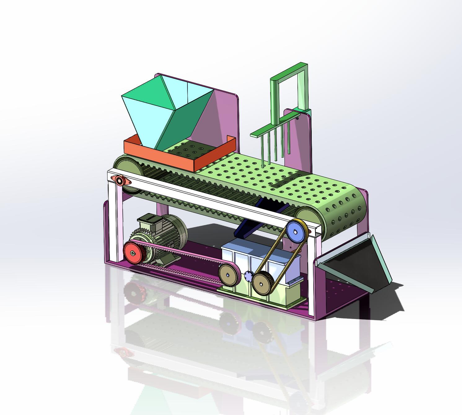 大枣红枣冬枣鲜枣去核机设计 含CAD图纸+SW三维模型+说明书