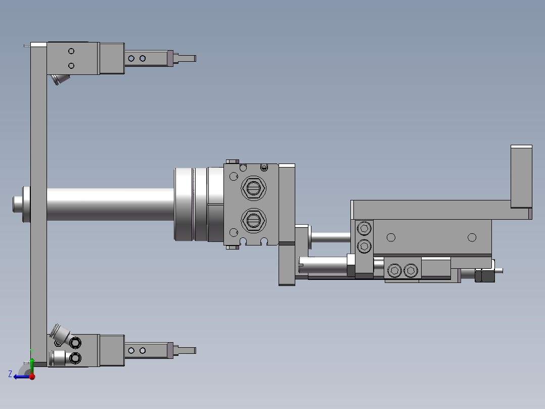 旋转升降机械手右视图